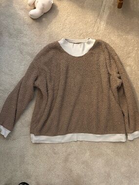 Cuddl Duds Taupe Crewneck